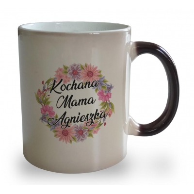 Kubek magiczny na Dzień Matki Kochana Mama + imię